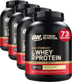 Optimum Nutrition Gold Standard 100% Whey Protein Powder, Vanilla Ice Cream, 2 Pound (Packaging May Vary) | 24G 100% Whey Protein per Serving, with Bcaas, Gluten Free, Banned Substance Tested, Easy Mixing, Muscle Support & Recovery