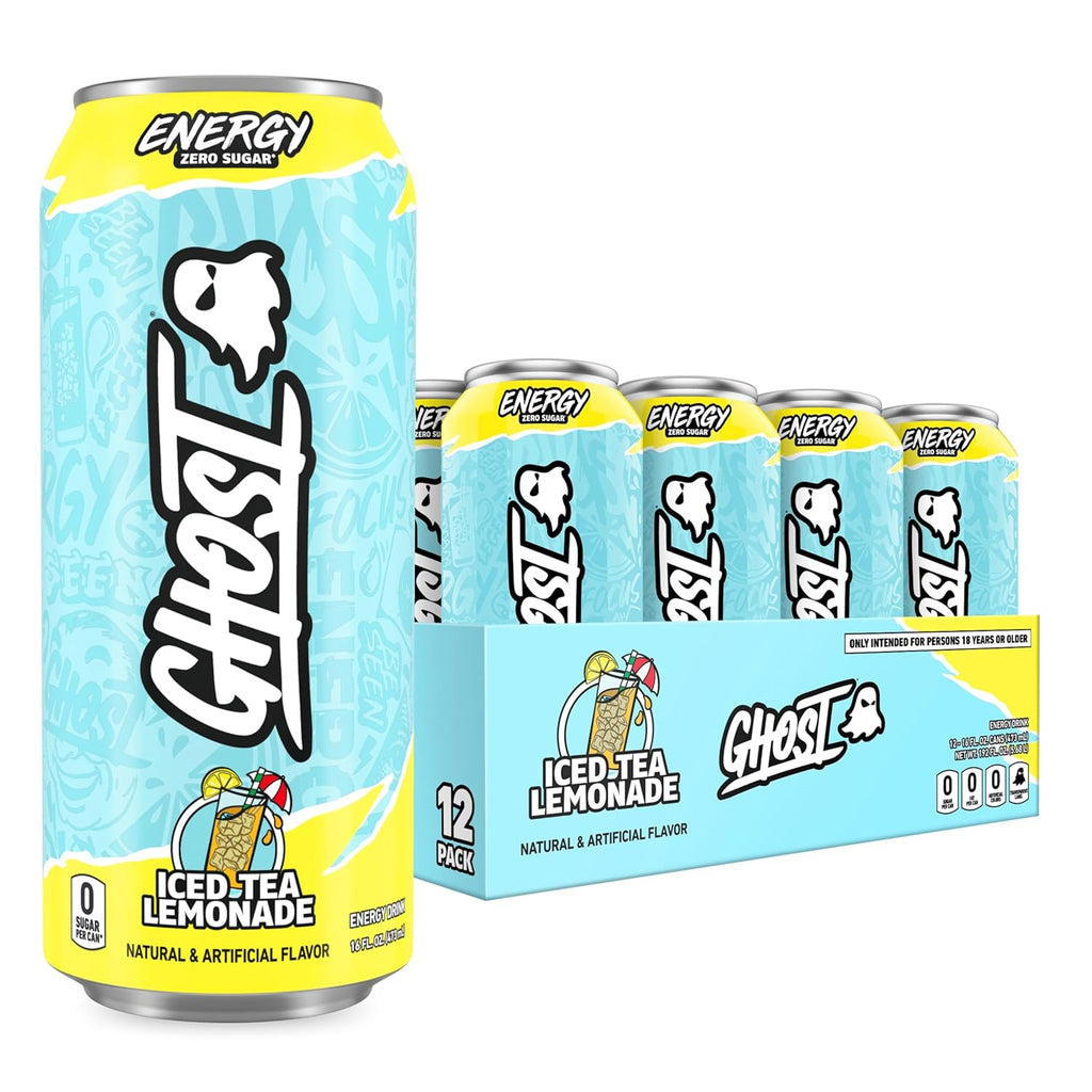 GHOST Energy Drink, Zero Sugars, 12-Pack, Sour Strips Appleberry, 16Oz