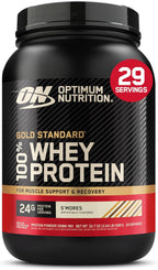 Optimum Nutrition Gold Standard 100% Whey Protein Powder, Vanilla Ice Cream, 2 Pound (Packaging May Vary) | 24G 100% Whey Protein per Serving, with Bcaas, Gluten Free, Banned Substance Tested, Easy Mixing, Muscle Support & Recovery