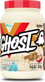 GHOST Whey Protein Powder, Chocolate Chip Cookies - 2.2LB, 25G of Protein | Whey Protein Isolate & Concentrate Blend - Post Workout Shake, Smoothies - Soy & Gluten-Free - 2.2LB Tub, 26 Servings