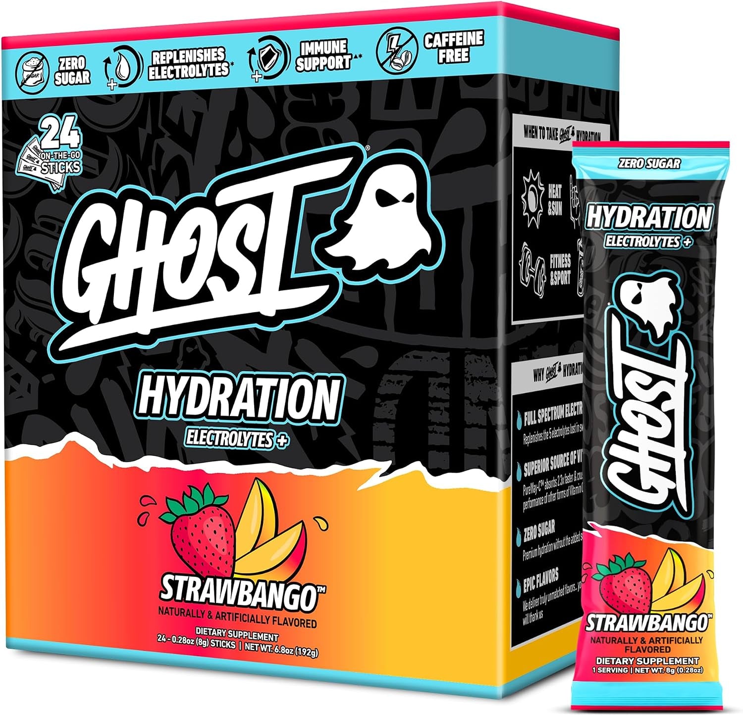 GHOST Hydration Electrolyte Powder Packets
