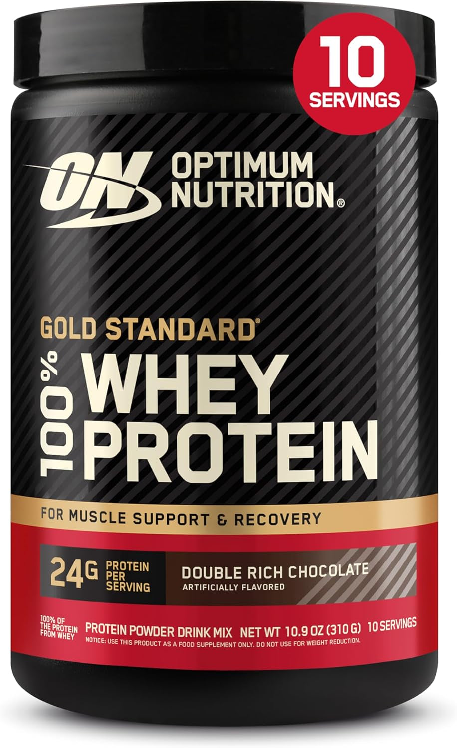 Optimum Nutrition Gold Standard 100% Whey Protein Powder, Vanilla Ice Cream, 2 Pound (Packaging May Vary) | 24G 100% Whey Protein per Serving, with Bcaas, Gluten Free, Banned Substance Tested, Easy Mixing, Muscle Support & Recovery