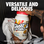 GHOST Whey Protein Powder, Chocolate Chip Cookies - 2.2LB, 25G of Protein | Whey Protein Isolate & Concentrate Blend - Post Workout Shake, Smoothies - Soy & Gluten-Free - 2.2LB Tub, 26 Servings
