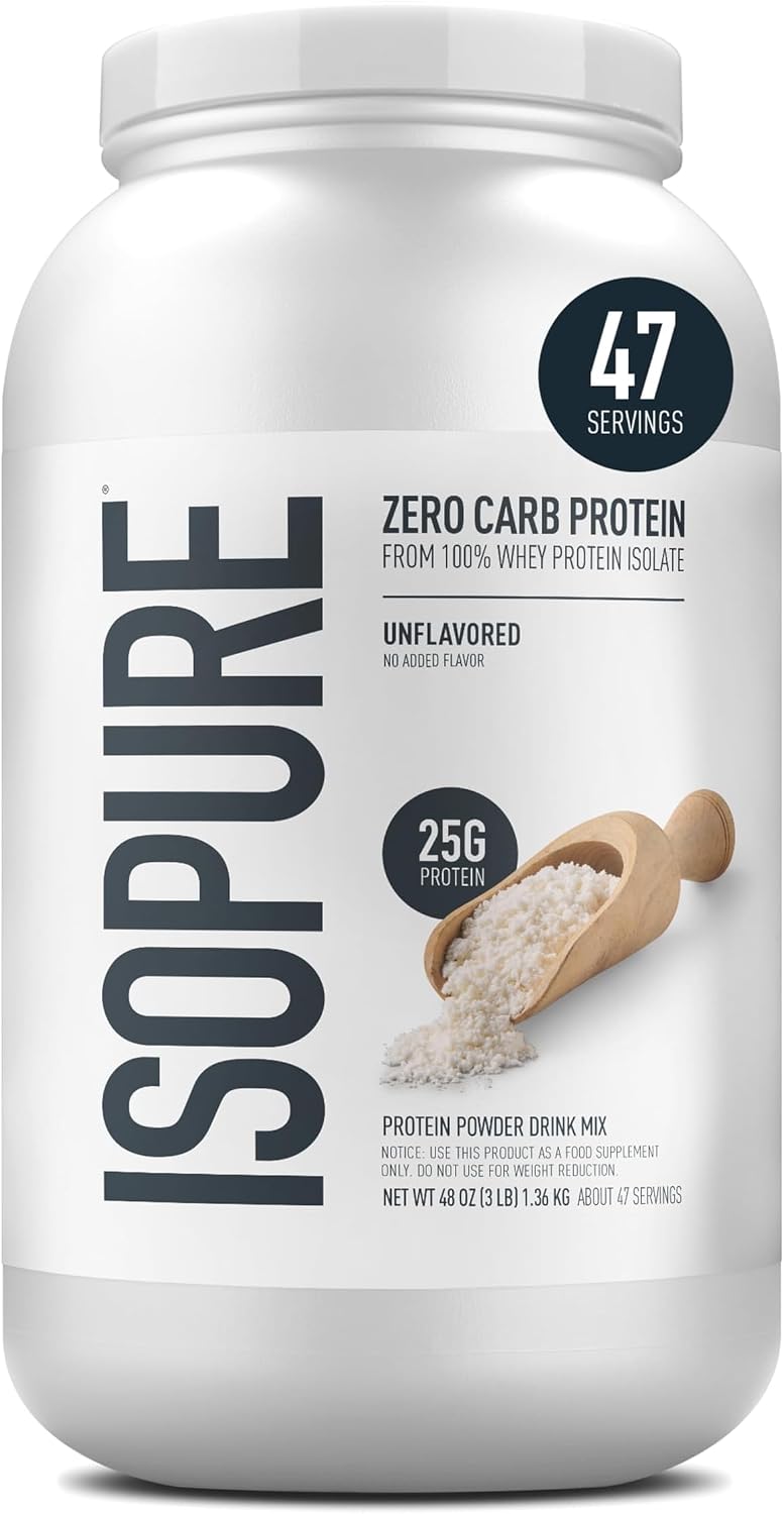 Isopure Zero Carb 100% Pure Whey Isolate Protein Powder Gluten Free