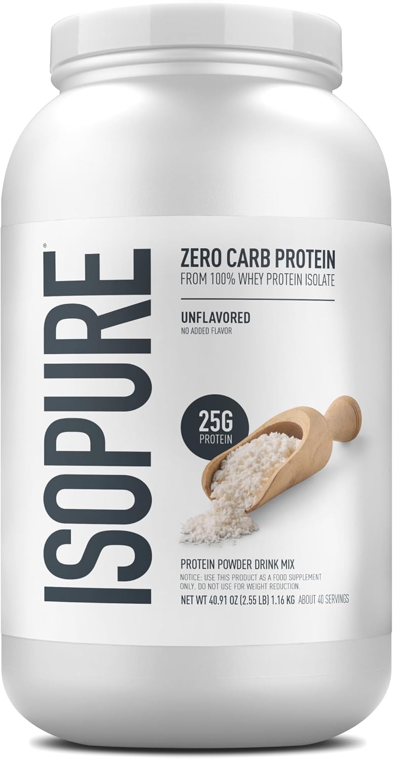 Isopure Zero Carb 100% Pure Whey Isolate Protein Powder Gluten Free