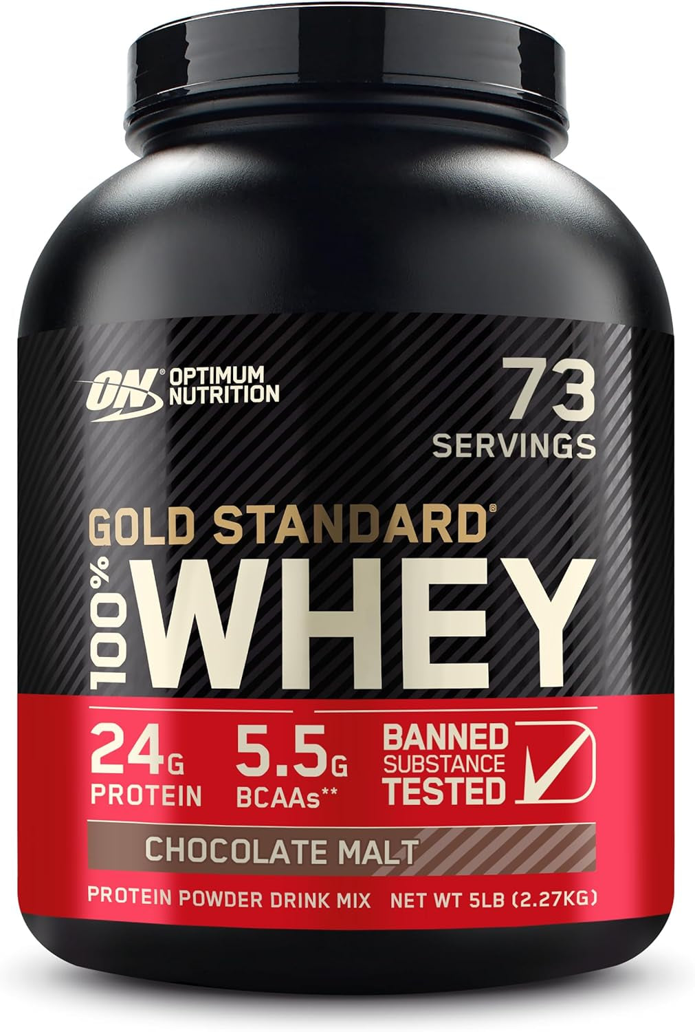 Optimum Nutrition Gold Standard 100% Whey Protein Powder, Vanilla Ice Cream, 2 Pound (Packaging May Vary) | 24G 100% Whey Protein per Serving, with Bcaas, Gluten Free, Banned Substance Tested, Easy Mixing, Muscle Support & Recovery