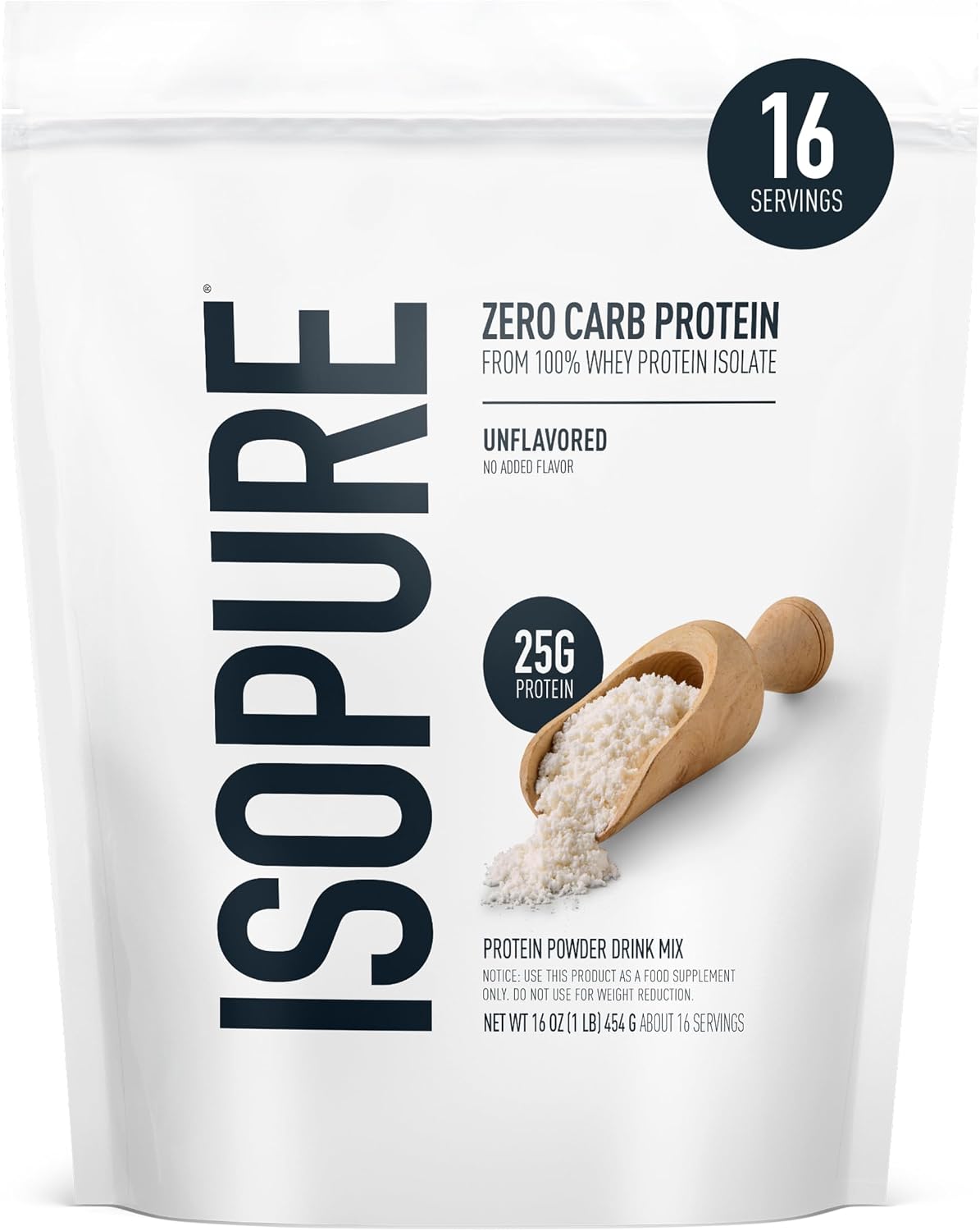 Isopure Zero Carb 100% Pure Whey Isolate Protein Powder Gluten Free