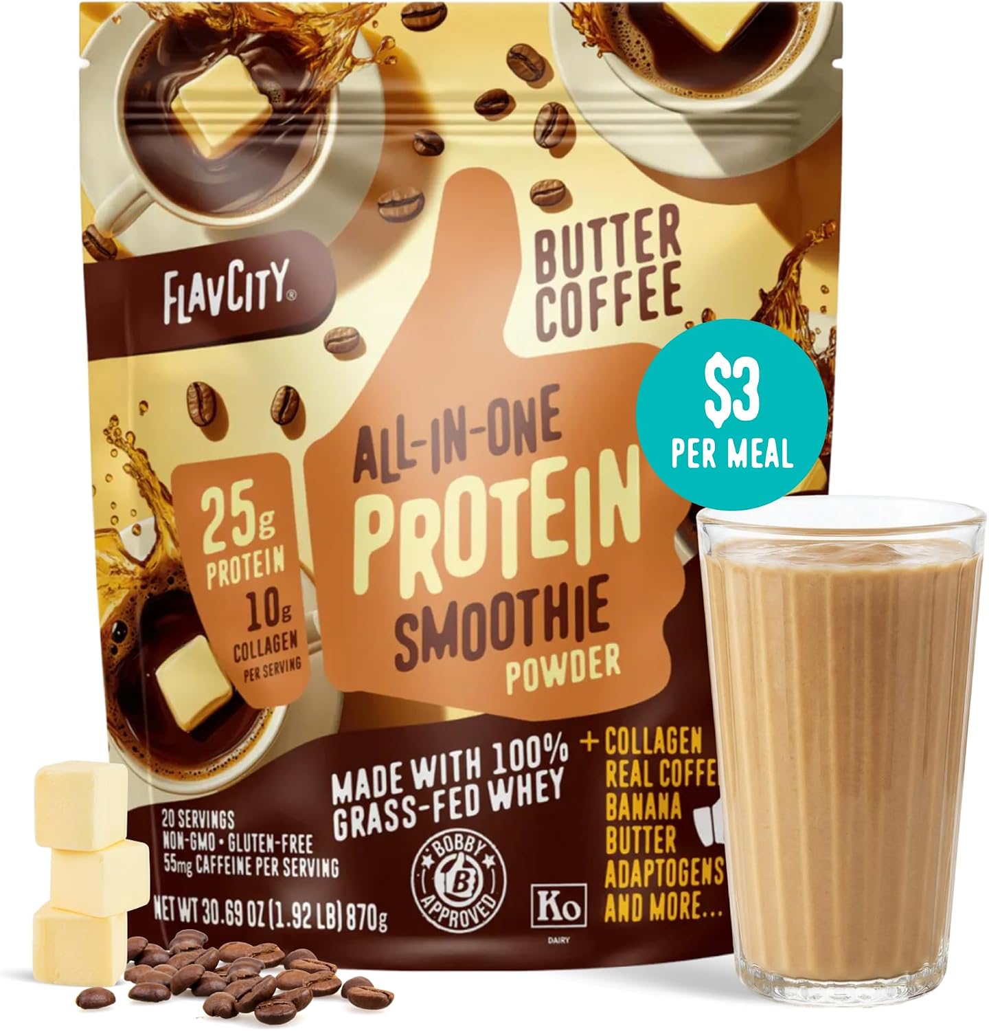 Flavcity Vanilla All in One Protein Shake Powder