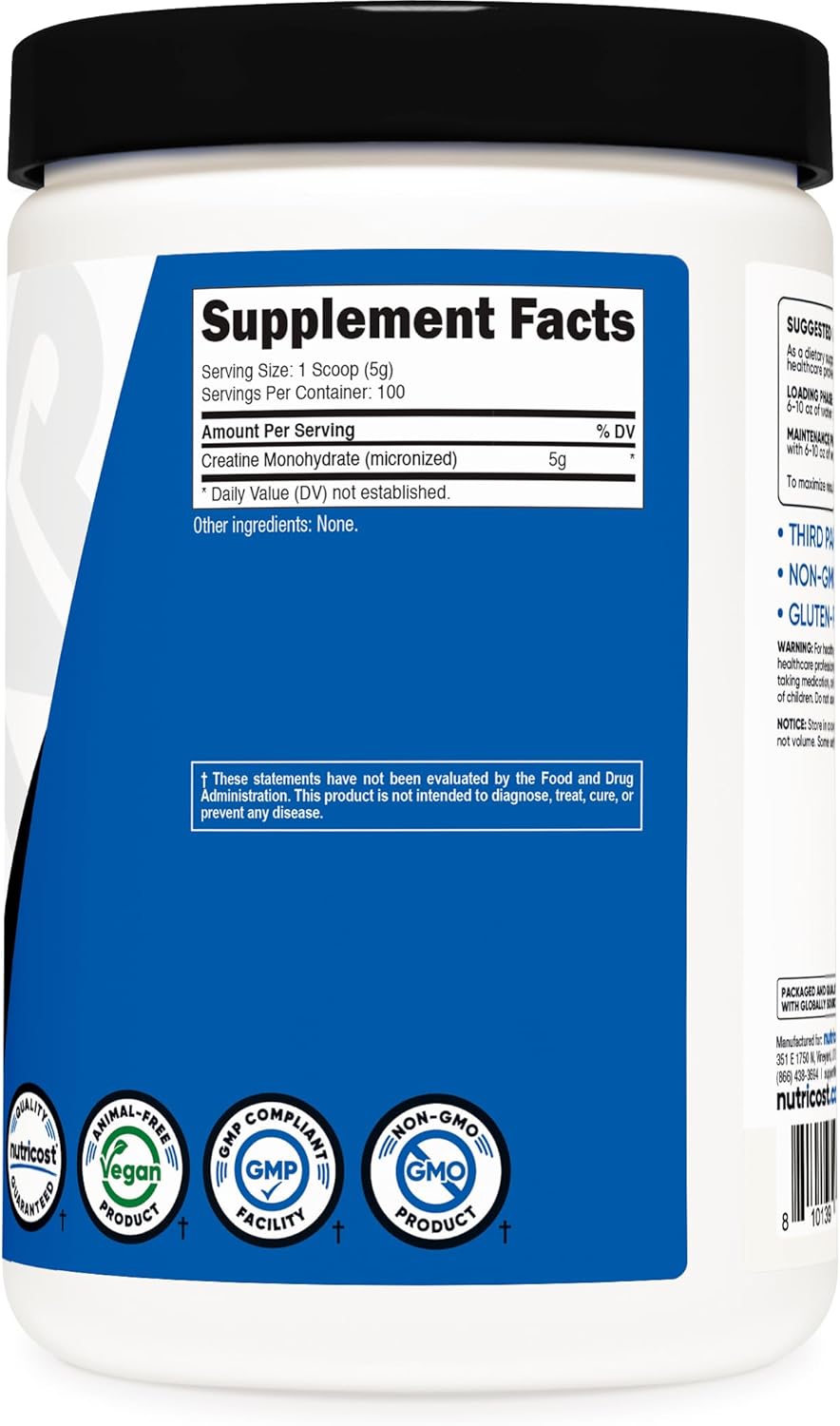 Nutricost Creatine Monohydrate Micronized Powder