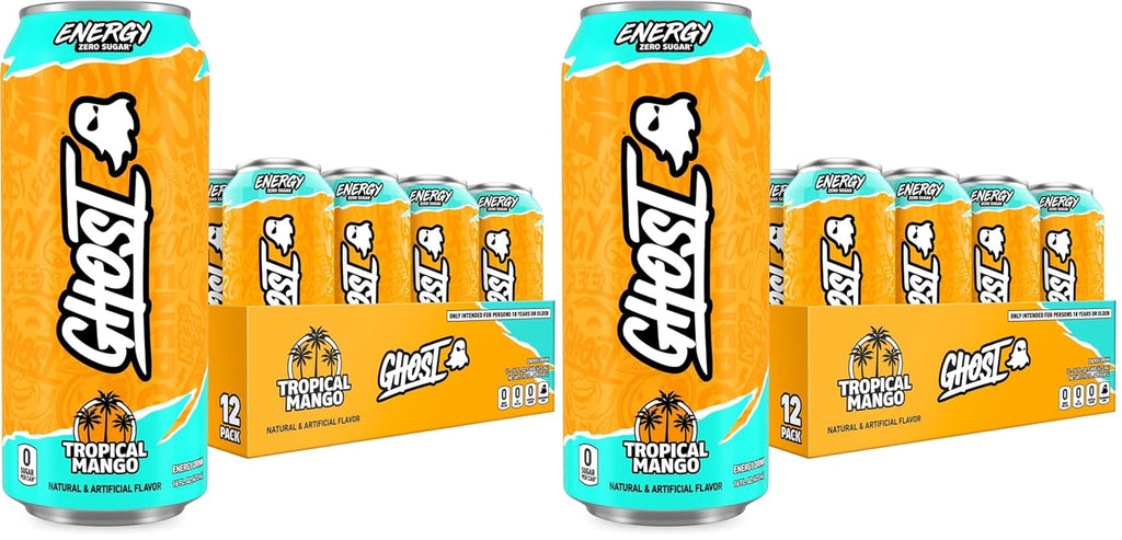 GHOST Energy Drink, Zero Sugars, 12-Pack, Sour Strips Appleberry, 16Oz