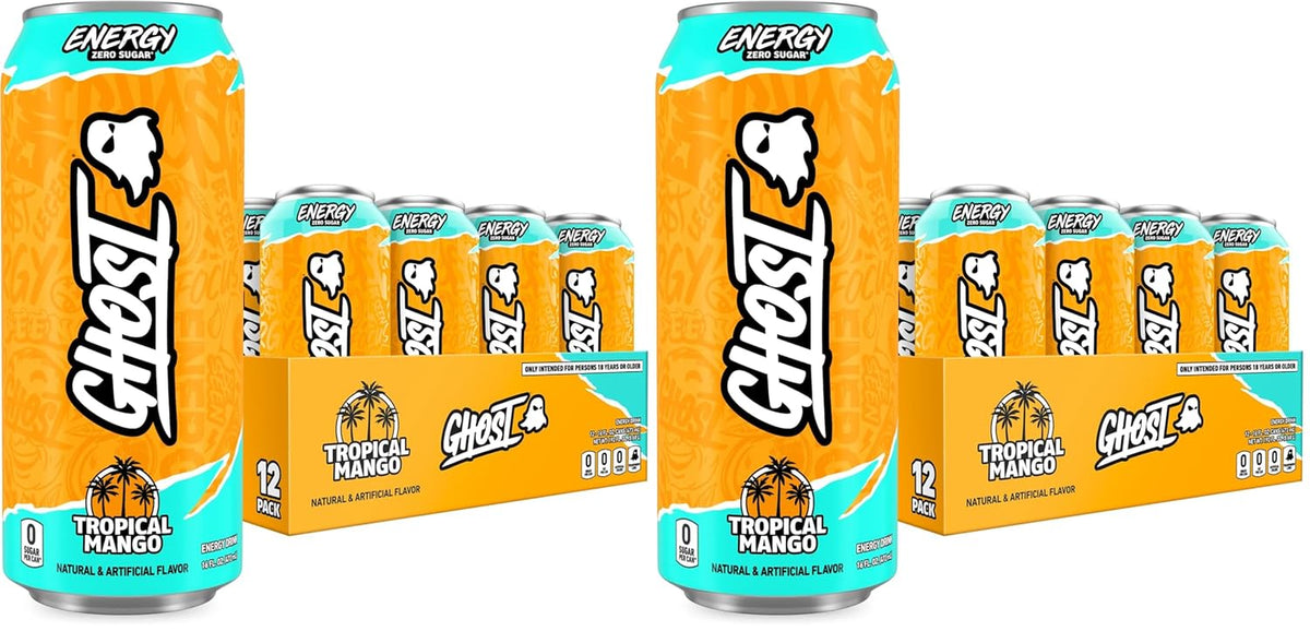 GHOST Energy Drink, Zero Sugars, 12-Pack, Sour Strips Appleberry, 16Oz