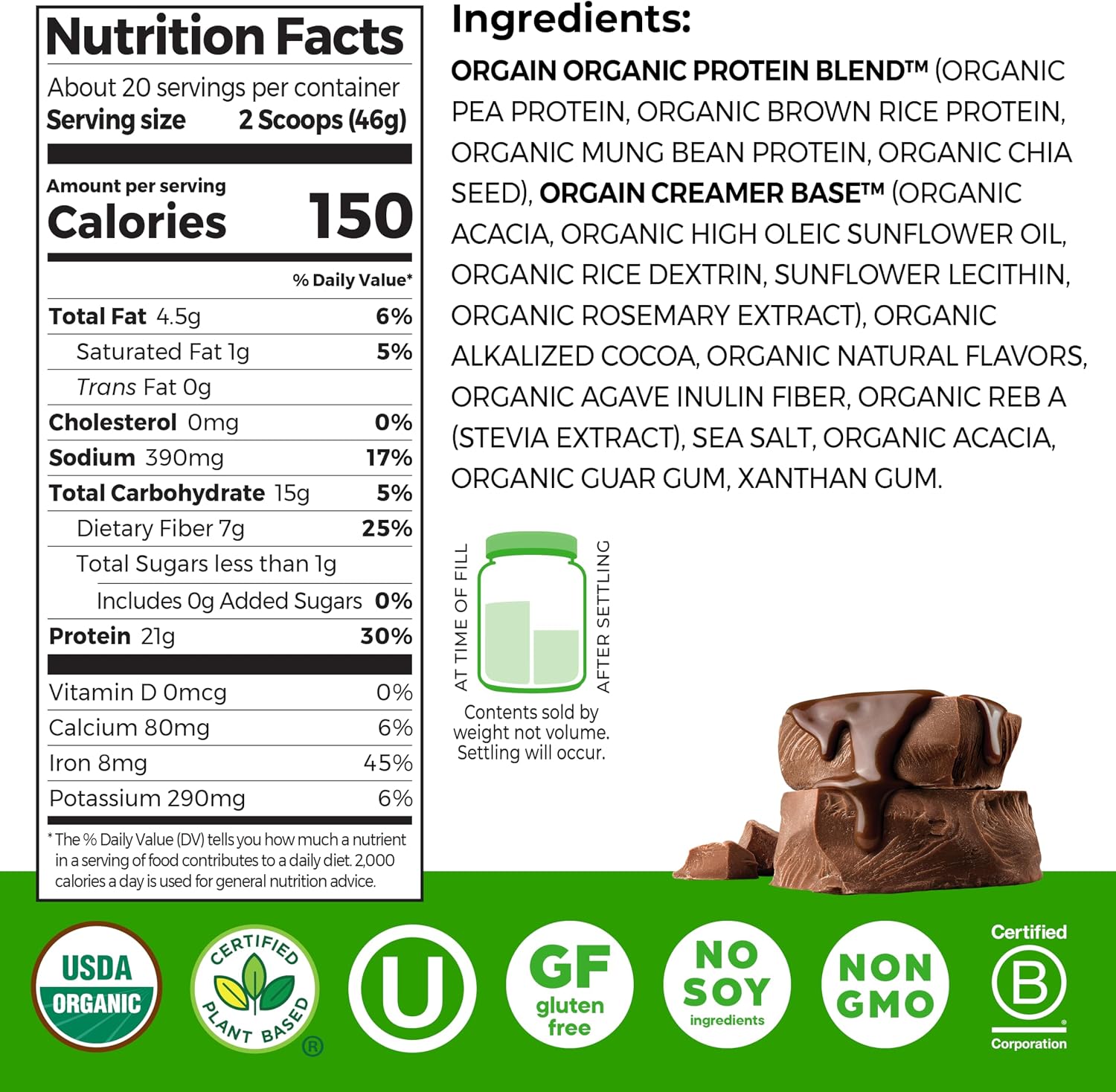 Orgain Organic Vegan 21G Protein Powder