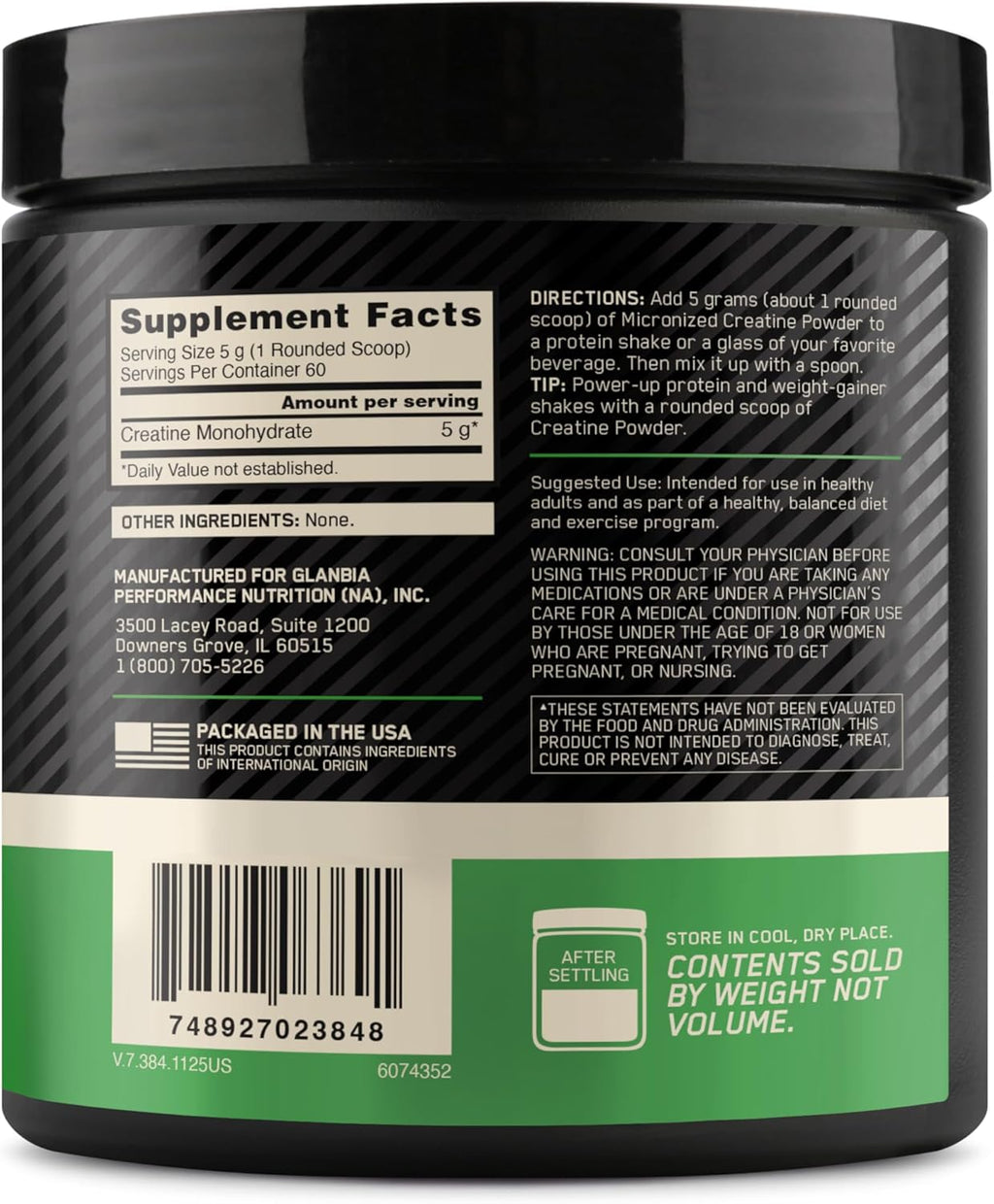 Optimum Nutrition Creatine Monohydrate Powder