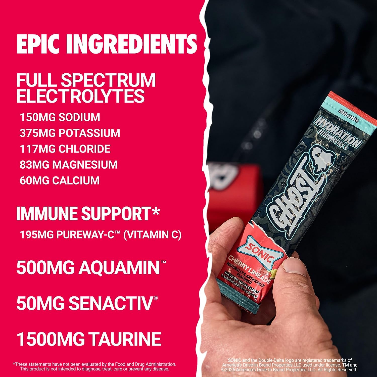 GHOST Hydration Electrolyte Powder Packets