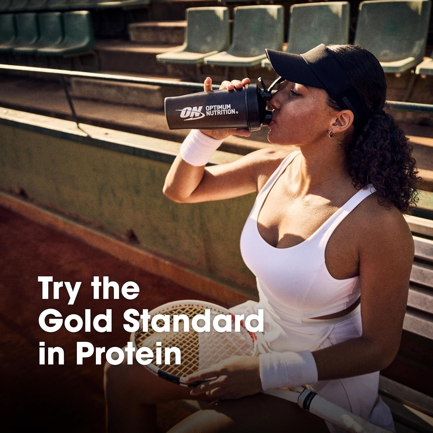 Optimum Nutrition Gold Standard 100% Whey Protein Powder, Vanilla Ice Cream, 2 Pound (Packaging May Vary) | 24G 100% Whey Protein per Serving, with Bcaas, Gluten Free, Banned Substance Tested, Easy Mixing, Muscle Support & Recovery