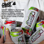 GHOST Energy Drink, Zero Sugars, 12-Pack, Sour Strips Appleberry, 16Oz