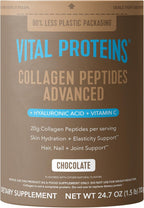 Vital Proteins Collagen Peptides Powder Advanced, Unflavored, 20Oz | Hyaluronic Acid & Vitamin C, Supports Hair Skin & Nails, Collagen Peptides, 27 Servings