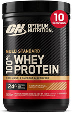 Optimum Nutrition Gold Standard 100% Whey Protein Powder, Vanilla Ice Cream, 2 Pound (Packaging May Vary) | 24G 100% Whey Protein per Serving, with Bcaas, Gluten Free, Banned Substance Tested, Easy Mixing, Muscle Support & Recovery