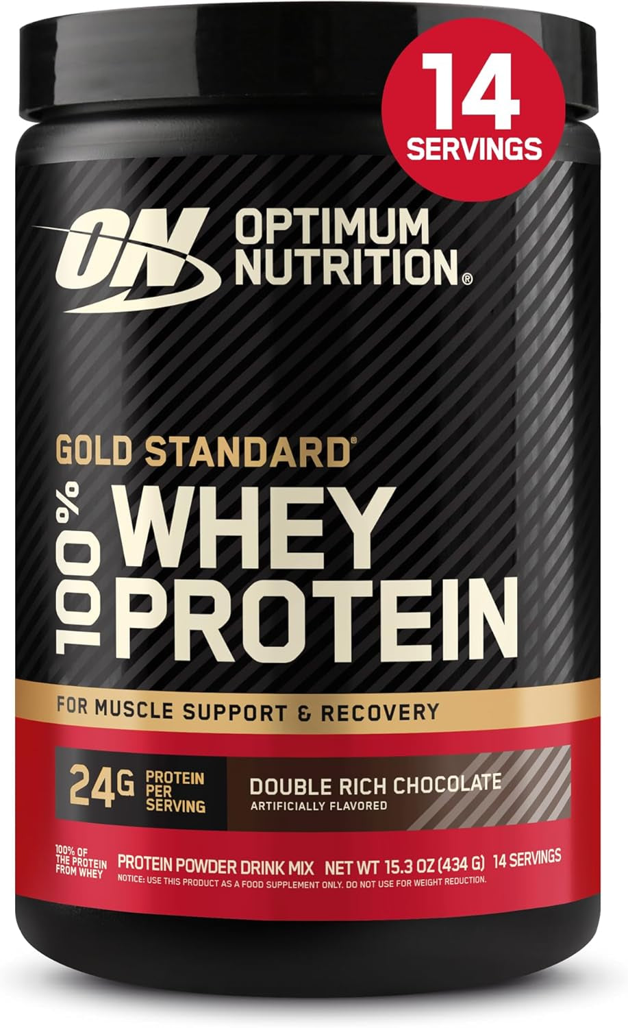 Optimum Nutrition Gold Standard 100% Whey Protein Powder, Vanilla Ice Cream, 2 Pound (Packaging May Vary) | 24G 100% Whey Protein per Serving, with Bcaas, Gluten Free, Banned Substance Tested, Easy Mixing, Muscle Support & Recovery