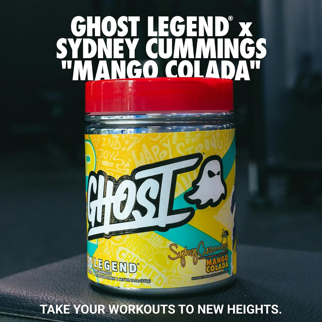 GHOST Legend Pre-Workout Powder, Sydney Cummings Mango Colada, 20 Servings