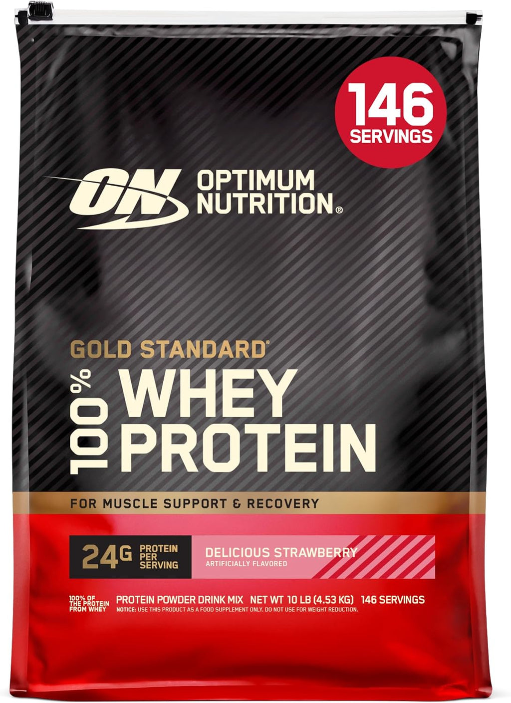 Optimum Nutrition Gold Standard 100% Whey Protein Powder, Vanilla Ice Cream, 2 Pound (Packaging May Vary) | 24G 100% Whey Protein per Serving, with Bcaas, Gluten Free, Banned Substance Tested, Easy Mixing, Muscle Support & Recovery