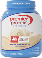 Premier Protein 30G High Protein Powder, 100% Whey, Vanilla, 17 Servings | No Added Sugar, Supports Muscle Health, Soy & Gluten-Free, 1.5 Lb