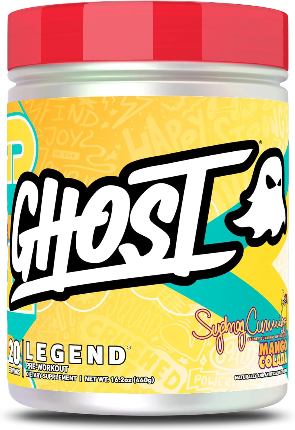 GHOST Legend Pre-Workout Powder, Sydney Cummings Mango Colada, 20 Servings