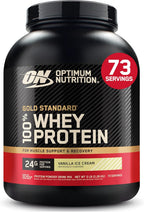 Optimum Nutrition Gold Standard 100% Whey Protein Powder, Vanilla Ice Cream, 2 Pound (Packaging May Vary) | 24G 100% Whey Protein per Serving, with Bcaas, Gluten Free, Banned Substance Tested, Easy Mixing, Muscle Support & Recovery