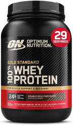 Optimum Nutrition Gold Standard 100% Whey Protein Powder, Vanilla Ice Cream, 2 Pound (Packaging May Vary) | 24G 100% Whey Protein per Serving, with Bcaas, Gluten Free, Banned Substance Tested, Easy Mixing, Muscle Support & Recovery