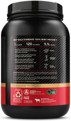 Optimum Nutrition Gold Standard 100% Whey Protein Powder, Vanilla Ice Cream, 2 Pound (Packaging May Vary) | 24G 100% Whey Protein per Serving, with Bcaas, Gluten Free, Banned Substance Tested, Easy Mixing, Muscle Support & Recovery